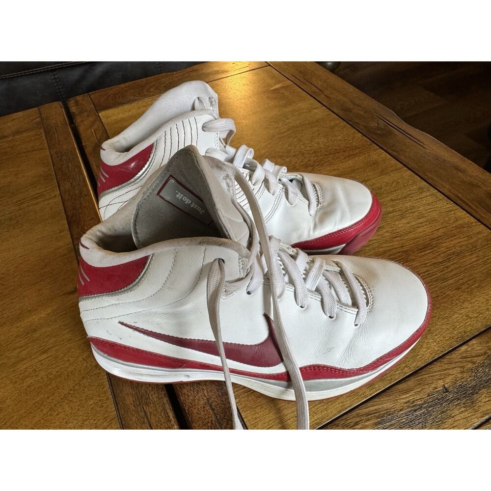 Vintage Y2K 2008 Nike Elite Basketball Shoes White Red Women’s 7.5 324831-103 - Picture 2 of 12